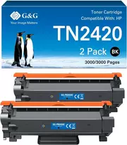 G&g toneris, suderinamas su Brother Mfc-l2710dw Tn2420 Tn-2420, skirtas Hl-l2350dw Dcp-l2530dw Mfc-l2710dn Mfc-l2750dw Hl-l2375dw Hl-l2370dn (2 juodi)