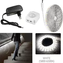 Folgemir 2 m šaltai balta led lovos naktinė lemputė, lankstus led apšvietimas su pir judesio jutikliu, pilnas komplektas su 12 v maitinimo šaltiniu, ip65 vandeniui atspari led juosta vaikų lovoms, prieškambario baldams