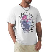 Cage Elephant Tshirt Odor Resistant Short Sleeve Top L gray