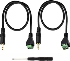 Runcci-yun 3.5mm Ts mono garso kabelis, 2 vnt., 27 cm, paauksuotas