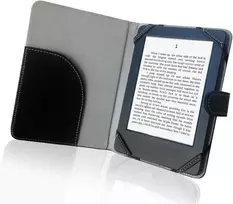 Apsauginis dėklas 6 colių elektroninių knygų skaityklėms, pu oda, universalus, suderinamas su Onyx Boox, Kobo, Pocketbook, Boyue, Digma, Grammata, Bq, juodas