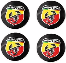 4x ratų stebulės gaubteliai centro dangtelio emblemos lipdukas, skirtas fiat abarth scorpion