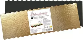 Framboiselle fra8950 stačiakampiai tortų padėklai, 4 vnt., aukso/juodos spalvos, 24 x 24 x 0,7 cm