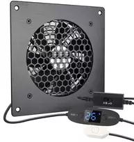Euroharry usb ventiliatorius 120 mm, skaitmeninis ekranas, temperatūros kontroliuojama tyli ventiliatoriaus sistema, 5 v ventiliatorius su moderniu šlifuoto juodo aliuminio rėmu namų kino teatro av spintelėms