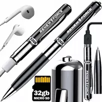 Mini šnipinėjimo diktofonas rašiklis įrašymo įrenginys pasiklausymo įranga 32gb audio 384h