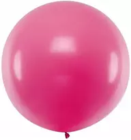 Didelis pastelinis rožinis fuksijos spalvos balionas gimtadieniui, vakarėliui, 100 cm