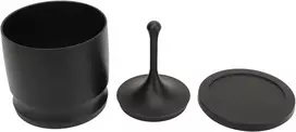 Kavos dozavimo puodelis 58 mm dozavimo žiedas presas aliuminio lydinio espresso dozavimo puodelis kavos portafiltrui (juodas 58 mm)