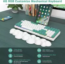 Belaidė mechaninė klaviatūra Lexonelec K6, 96% išdėstymas, Rgb