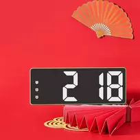Iegefirm Skaitmeninis Žadintuvas, Led Laikrodis Miegamajam, Elektroninis Stalo Laikrodis su Temperatūros Rodmenimis, Mažas Žalias Laikrodis
