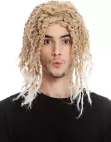 Wig Me Up - Cxh-008-k27tkb80 perukas vyrams moterims karnavalinis paplūdimio berniukas hipis karibiški garbanos kaip rasta šviesus mišinys saulėje balintas