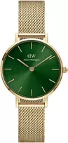 Daniel Wellington Petite laikrodis 28 mm dvigubo padengimo nerūdijantis plienas (316l) aukso spalvos, žalios spalvos, moderni klasika