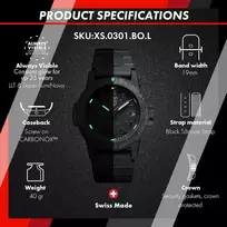 Luminox - Leatherback Sea Turtle - vyriškas laikrodis - karinis laikrodis baltos spalvos su datos rodymu - 100 m atsparus vandeniui