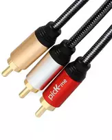 Oluote 3 Rca kištukas į 3 Rca kištuką 24k paauksuotas jungties stereo audio Rca kabelis, skirtas Dvd/vcr/hd-tv ir kt. (5 m)