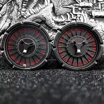 D20 ruletės kauliukų suktukas dnd kauliukų rinkiniui, 7-in-1 drakono metaliniai d&d kauliukai su dovanų dėklu dungeons and dragon žaidimui, rpg vaidmenų stalo žaidimo dovanos (juoda/raudona)