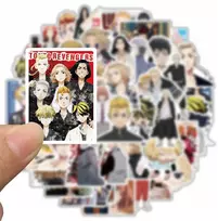 Vandeniui atsparių anime lipdukų rinkinys, 50 vnt.