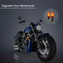 Justech 4 x universalūs motociklų posūkio signalai, dienos šviesos, mikro indikatoriai, mini indikatoriai, didelio našumo lemputė, motociklų gabaritinė lemputė 10 W, oranžiniai vandeniui atsparūs motociklų posūkio signalai