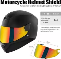 Motociklo šalmo skydelis Shark D-skwal 2 Spartan Carbon (chromo raudonumo)