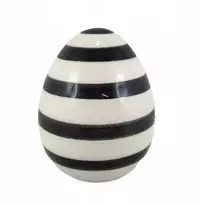 Keramikinė juostuota velykinė dekoracija, 9 cm