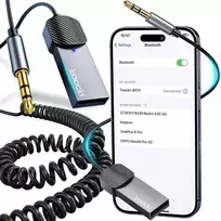 Automagnetola Kuulaa bluetooth fm automobilinis transliatorius audio imtuvas adapteris į aux usb 5.0