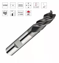 Karbidinis galinis frezas fi 4,0 11/57 z4 hb6 vhm mėlynas cut inox