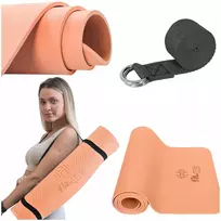 Fit.me treniruočių kilimėlis jogai, pilatesui, gimnastikai, Tpe, neslystantis, su rankena