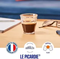 Duralex 510320 Picardie geriamojo stiklo taurė, vandens stiklas, sulčių stiklas, 360 ml, stiklas, 130 ml, skaidrus