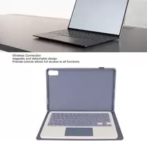 Denash 2-in-1 klaviatūros dėklas su belaide klaviatūra, 11,5 colio jutiklinės dalies dėklas su klaviatūra, nuimama magnetinė bluetooth klaviatūra, skirta tab p11 2nd generation/pad plus 2023 (violetinė)
