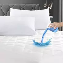 Čiužinys Grt neperšlampamas antčiužinis-apsauga 140 x 200 cm, antčiužinis su paklode, antčiužinio užvalkalas, kvėpuojantis baltas tylus audinys optimaliai apsaugai ir komfortui