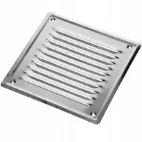 Ventiliacinė grotelė su tinkleliu 14x14 nerūdijantis plienas