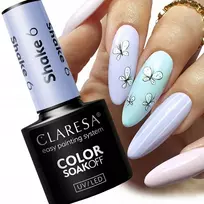 Claresa Shake 6 Hibridinis Uv/led nagų lakas, šviesus pastelinis violetinis