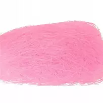 Dekoratyvinis sizalis rankdarbiams, 40g, šviesiai rožinis pluoštas
