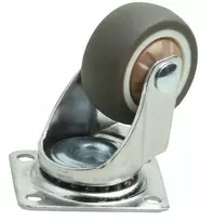 Tomimet 40 mm baldinis ratukas, pasukamas, guminis, stiprus rutulinis guolis