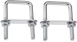 Duoyif u formos varžtas m8 60 x 100 mm u formos sraigtai m8 u formos varžtas kvadratinis nerūdijantis plienas su veržlės rėmo plokštele poveržle u formos laikiklis vamzdžių tvirtinimui automobilių laivų vilkimui 2 vienetai (60 x 100 mm)