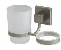 Dvigubas dantų šepetėlių stiklinės laikiklis Bisk Nord 00575