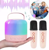 Kompiuterio kolonėlės Nešiojama mini karaoke bluetooth mašina su 2 belaidžiais mikrofonais