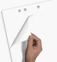 Limit 1 x flipchart bloknotas, be linijų, bloknote 20 lapų, 80 g/m² popierius, 6 skylės