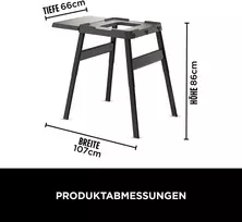 Grilio stovas Ninja Woodfire 4718j800euuk, 66×86×107 cm, juodas