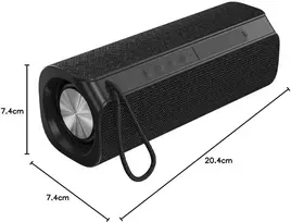 Kompiuterio kolonėlės Prendeluz nešiojama bluetooth kolonėlė, belaidė bluetooth 5.0 kolonėlė, 6 w, usb, microsd, įmontuota 1200 mah baterija, juoda