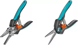 Grandininis pjūklas Gardena Gripcut: sodo žirklės pagamintos iš nerūdijančio plieno (12213-20) ir Freshcut: sodo žirklės pagamintos iš nerūdijančio plieno skirtos tiksliam žolelių, uogų ar skintų gėlių derliui nuimti, 47 mm