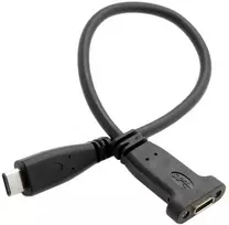 Xiwai Type-c moteriškas kabelis usb-c usb 3.1 type c vyriškas į moterišką duomenų ilgintuvo kabelis su panelės montavimo varžto skylute