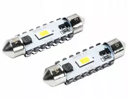 Vision Led lemputės C5w C10w 39mm Sv8.5 vamzdelinės 12v/24v Canbus 2vnt baltos