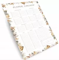 Nuvalomas sieninis pirkinių planuoklis, pirkinių sąrašas, Pvc A4 Boho