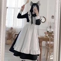 XS -4XL Juodas Seno Pilies Kambarinės Cosplay Kostiumas Namų Tvarkytojo, Prižiūrėtojo, Butlerio Kambarinės Suknelė Kavos Patiekėjų Kostiumas Padavėjai, Kambarinės Kostiumas 2XL juoda