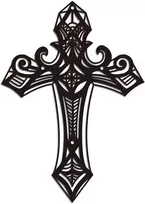 Wadorn metalinė sienų dekoracija, metalo menas, namų dekoracija, pakabinama dekoracija, linija, sienų skulptūra, virtuvės dekoracija, lauko ornamentai miegamajam, svetainei, 21.3 x 30 cm, kryžiaus raštas