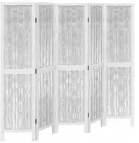 Zakito Decor Decowillow baltas paravanas 175-180x160 cm, medžio masyvas