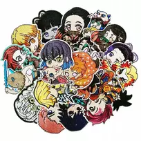 Anime termo lipdukai 5x7 cm siuvinėti mix19 vnt