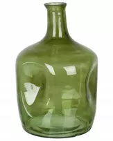 Beliani dekoratyvinė stiklinė vaza gėlėms, 30 cm, žalia