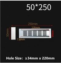 Aluminum alloy rectangular air vent grille ventilation cover Closet Shoe Wardrobe Cabinet Mesh Hole louver vent home Decor cover