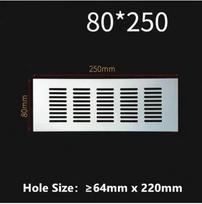 Aluminum alloy rectangular air vent grille ventilation cover Closet Shoe Wardrobe Cabinet Mesh Hole louver vent home Decor cover
