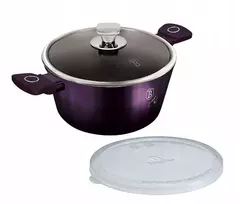 Berlinger Haus Titano puodas 20cm, 2.2l, su dangčiu, visoms viryklėms, violetinis
